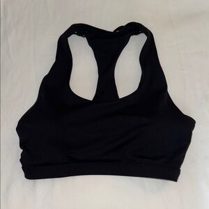 Fabletics Sleek Black Sports Bra